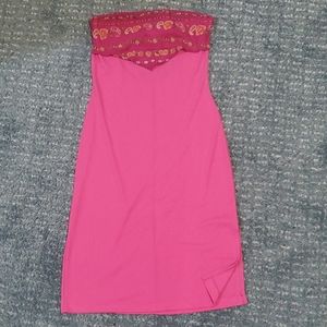 Small Pink Bodycon Tubetop Dress